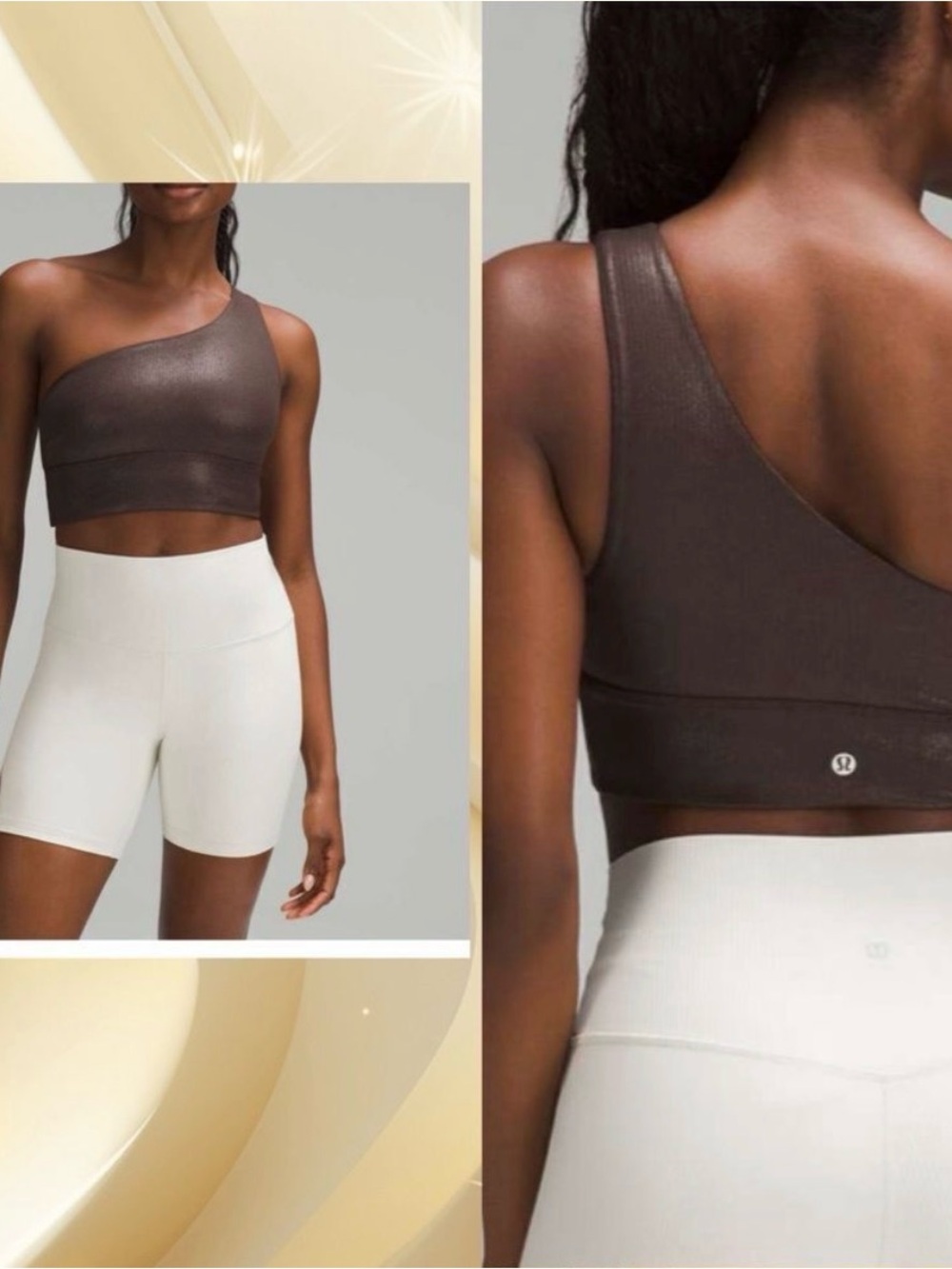 Lululemon Align Asymmetrical Ribbed Bra *Shine in espresso